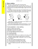 Предварительный просмотр 22 страницы Electrolux CSIG 417 Operating And Installation Instructions