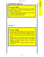 Предварительный просмотр 31 страницы Electrolux CSIG 417 Operating And Installation Instructions