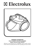 Preview for 1 page of Electrolux Cyclone Power ZSH720 Owner'S Handbook Manual