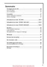 Preview for 43 page of Electrolux DD 8625 Operating And Installation Instructions