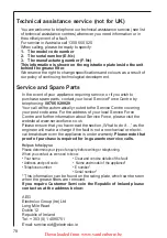 Предварительный просмотр 78 страницы Electrolux DD 8625 Operating And Installation Instructions