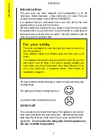 Preview for 2 page of Electrolux DDO60GA Owner'S Manual