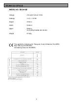 Preview for 2 page of Electrolux DDO61CE Manual