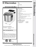 Preview for 1 page of Electrolux Dito 601375 Specification Sheet