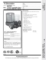 Electrolux Dito 601559 Specification Sheet preview