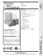 Electrolux Dito 601560 Specification Sheet preview