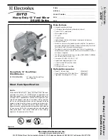 Предварительный просмотр 1 страницы Electrolux Dito 601578 Specification Sheet