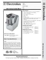 Electrolux Dito 603360 Specification Sheet preview