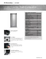 Preview for 1 page of Electrolux E15TC75HPS - Fully Integrated Trash Compactor Specifications