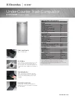 Preview for 1 page of Electrolux E15TC75HSS - ICON Designer Specifications