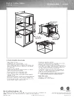 Предварительный просмотр 2 страницы Electrolux E24CM75GSS - Water Reservoir 24 Inch Coffee Maker Specifications