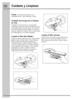 Предварительный просмотр 58 страницы Electrolux E24ID74QPS0A Use And Care Manual