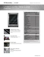 Electrolux E24WC75HPS - Icon - Professional Series 48 Bottle Wine Cooler Specification Sheet preview