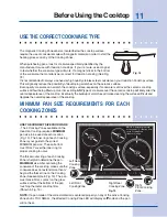 Preview for 11 page of Electrolux E301C75FSS - Icon Designer Series Electric Cooktop Use And Care Manual