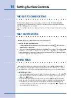 Preview for 16 page of Electrolux E301C75FSS - Icon Designer Series Electric Cooktop Use And Care Manual