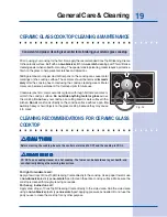 Preview for 19 page of Electrolux E301C75FSS - Icon Designer Series Electric Cooktop Use And Care Manual