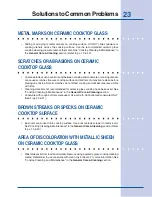 Preview for 23 page of Electrolux E301C75FSS - Icon Designer Series Electric Cooktop Use And Care Manual