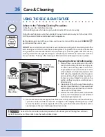 Preview for 36 page of Electrolux E30EW75GPS - Icon 30" Professional Series Single Electric Wall Oven Use & Care Manual