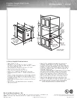 Preview for 2 page of Electrolux E30EW75GSS - 30" Single Electric Wall Oven Specifications