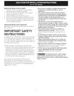 Preview for 2 page of Electrolux E30GC70FSS1 Installation Instructions Manual