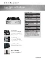 Electrolux E30GC74GPS - 30" Pro-Style Gas Rangetop Specification Sheet preview