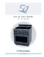 Electrolux E30GF74HPS - Icon - 30" Professional Series Gas Range Use And Care Manual предпросмотр