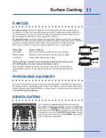 Предварительный просмотр 11 страницы Electrolux E30GF74HPS - Icon - 30" Professional Series Gas Range Use And Care Manual