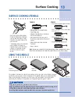 Предварительный просмотр 13 страницы Electrolux E30GF74HPS - Icon - 30" Professional Series Gas Range Use And Care Manual