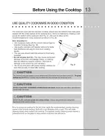 Предварительный просмотр 13 страницы Electrolux E30IC75FSS5 Use & Care Manual