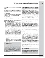 Preview for 3 page of Electrolux E30IC80QSS Use And Care Manual