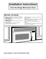 Предварительный просмотр 1 страницы Electrolux E30MH65GPSA Installation Instructions Manual