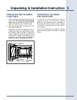 Preview for 5 page of Electrolux E30MO65GSS - 1.5 cu. Ft. Microwave Oven Use & Care Manual