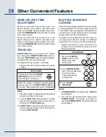 Preview for 28 page of Electrolux E30MO65GSS - 1.5 cu. Ft. Microwave Oven Use & Care Manual