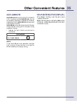 Preview for 35 page of Electrolux E30SO75FPS - 30" Wall Oven Use & Care Manual