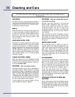 Preview for 36 page of Electrolux E30SO75FPS - 30" Wall Oven Use & Care Manual