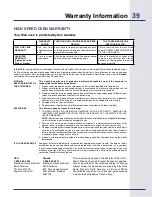 Preview for 39 page of Electrolux E30SO75FPS - 30" Wall Oven Use & Care Manual