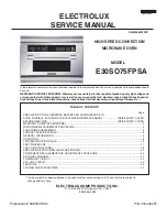 Electrolux E30SO75FPSA Service Manual предпросмотр