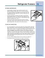 Preview for 15 page of Electrolux E32AF75FPS - Icon - Refrigerator Use & Care Manual