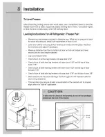 Preview for 8 page of Electrolux E32AF75GTT - Icon - Refrigerator Use & Care Manual