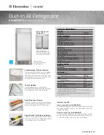 Electrolux E32AR75FPS Specification Sheet preview