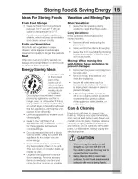 Preview for 15 page of Electrolux E32AR85PQSA Use & Care Manual