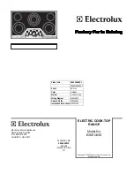 Electrolux E36EC65ESS - Icon 36"Drop-in Electric Cooktop Factory Parts Catalog предпросмотр