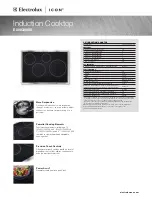 Предварительный просмотр 1 страницы Electrolux E36EC65ESS - Icon 36"Drop-in Electric Cooktop Specification Sheet