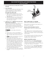 Предварительный просмотр 7 страницы Electrolux E36GC70FSS - Icon 36 Inch Drop-In Gas Cooktop Installation Instructions Manual