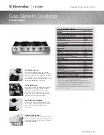 Electrolux E36GC75GSS - Icon 36 Inch Slide-In Gas Cooktop Specification Sheet preview