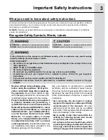 Preview for 3 page of Electrolux E36GC76PRS Use And Care Manual