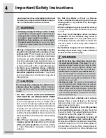 Preview for 4 page of Electrolux E36GC76PRS Use And Care Manual