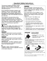 Preview for 3 page of Electrolux E36GF76T Use And Care Manual