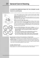 Preview for 20 page of Electrolux E36IC75FSS1 Use & Care Manual