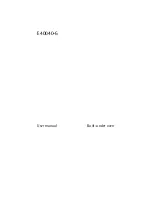 Electrolux E40040-6 User Manual preview